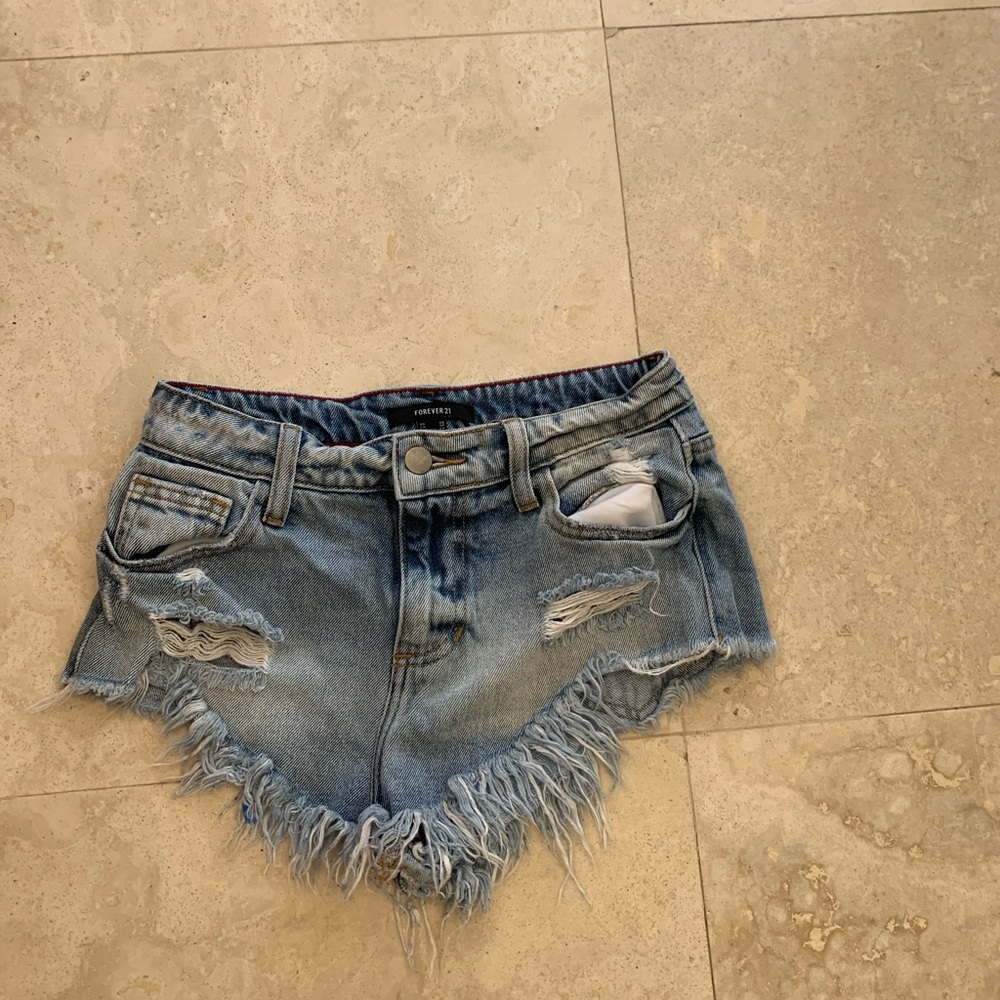 Forever 21 distressed denim shorts